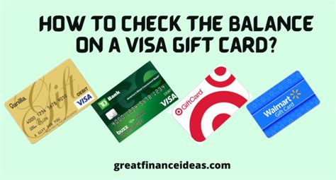 How to Check the Balance on Your Visa Gift Card