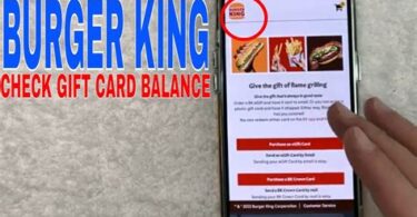 Check Burger King Gift Card Balance
