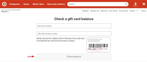 Checking Target Gift Card Balance