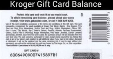 Kroger Gift Card Balance Check