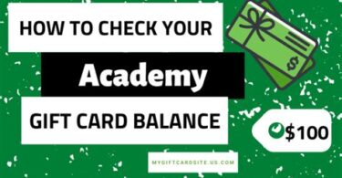 Academy Gift Card Balance