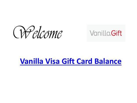 Vanilla Visa Gift Card Balance